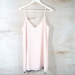 Lulu’s | Cami Dress w/ Black Lace Hem